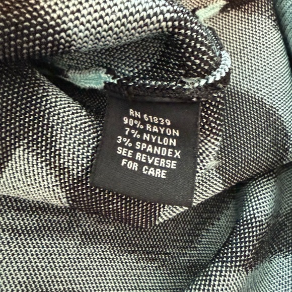 Teri Jon by Rickie Freeman Black and Blue Animal Print Dress - Picture 5 of 5